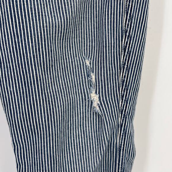 Mother Jeans The Vamp One The Road Destroy Conductor Strip Size 25 Cropped - Picture 5 of 11